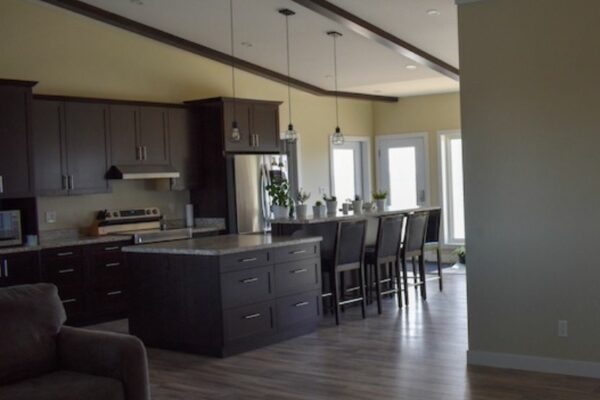 Open plan kitchen: Little Home on the Prairies, a forever home in Saskatchewan Canada 